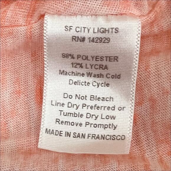 San Francisco City Lights Fav Tee T-Shirt in Melon Orange Size Small NEW - Picture 6 of 7